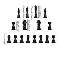 16 Pieces Chess Piece Ornaments Polished Miniature Chess Set Creative Decor for Collectors, Study