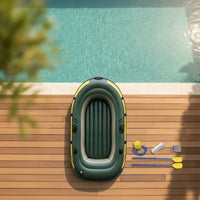 Lightweight One-Person Inflatable Boat Portable Inflatable Boat with Grab Handles Comfortable Raft Supportive for Fishing