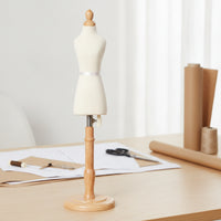 Mini Dress Form Quarter-Scale Mini Mannequin Tabletop Dress Form with Base for Fashion Students