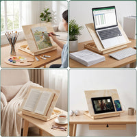 No Assembly Required Tabletop Drawing Board with Stand Lightweight Desktop Drawing Board Smooth Foldable Desk Easel Space-Saving for Students