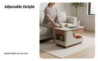 Foldable Tea Trolley Space-Saving Design Side Table Lockable Casters Multi-Tier Storage for Homeowners, Entertainers