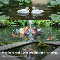 Waterproof Buoyant Duck Ornaments | Molded Feather Texture, Realistic Bird Styling, buoyant Ducks, for Ponds