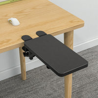 Foldable Armrest with Clamp No-Drill Beneath-Desk Bracket Space-Saving Arm Surface for Computer Users, Writers