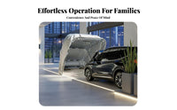 Automatic Car Tent Waterproof Foldable Car Tent All-Season Carport Long-Lasting Stainless Steel Frame for Homeowners, S Owners, Renters, Outdoor Parking, Driveway, Backyard, Residential Area