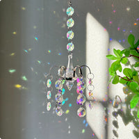Chandelier Crystal Ornament Rainbow Reflection Room Decor Faceted