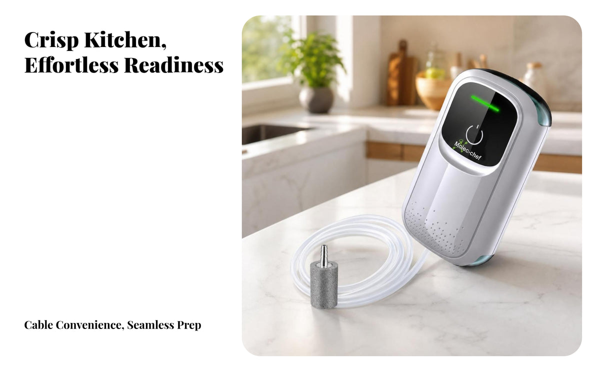 Culinary Gastronomy Aerator Device | Rechargeable Handheld Design, Compact Portable Body, Culinary aerator device, for Dessert Plating