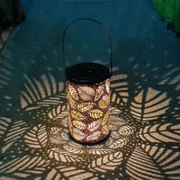 Solar Projection Lantern Weather Resistant Tree Pattern Shadow Lamp for Balcony
