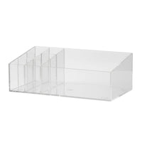 Divided Cosmetics Holder Multi-Compartment Divided Vanity Tray Space-Saving