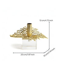 Candle Holder with Acrylic Base Tall Metal Candle Holder Modern Decor for Bedroom