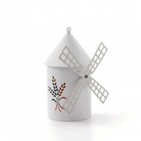 Windmills House Ornament Farmhouse Metal Cottage Decor Ornament Weathered Hanging Decoration for Porch