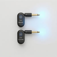 Compact Wireless Guitar System with Receiver Portable Guitar Wireless System Rechargeable for Guitarists, Bass Players, Live Stage, Home Studio, Rehearsal