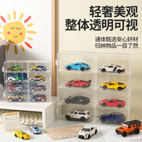 厂家直销1：32汽车模型收纳盒 展示柜置物架 风火轮防尘透明车盒