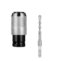 Knurled Impact Wrench Adapter with Drill Bit Compatible Hammer Drill Adapter Compact Tool Converter Wobble-Wobble-Resistant for Mechanics