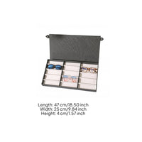 Eyeglass Storage Box Oxford Cloth Divided Eyeglass Case Rectangular