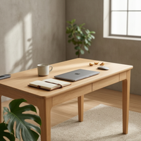 Minimalist Wooden Desk Solid Wood Desk Wide Desktop Furniture