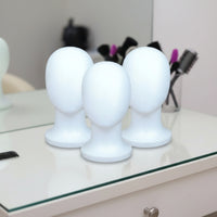 3 Pieces Hairpiece Head Lightweight Foam Mannequin Head Pin-Insertable Hat Display Stand for Cosplayers, Hair Stylists, Cosplay, Salons