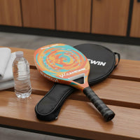 Carbon Fiber Beach Paddle Lightweight Design Carbon Fiber Beach Racket Non-Slip Grip Solid Head Tennis Racket