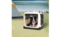 Soft-Sided Travel Crate Mesh Panels Soft-Sided Pet Crate Folding Kennel Ventilated Pet Supplies Easy Transportation