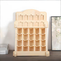Wooden Card Display Stand Tabletop Layered Wooden Display Designed for Desk