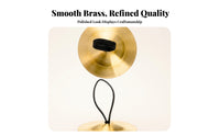 Raised Center Brass Finger Cymbals Small Size Zills Portable Percussion Instrument