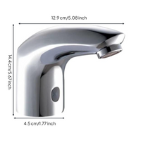 Touchless Bathroom Faucet, Motion Sensor, Metallic Finish