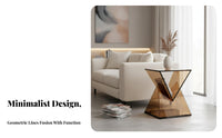 Sculptural Side Table Minimalist Aesthetic Household Furniture Artistic Design Modern Aesthetic for Students, Bedroom