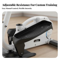 Silent Operation Mini Elliptical Stepper Quiet & Fluid Portable Elliptical Exercise Equipment Low Effect Mini Stepper Anti-Slip Pedals for Beginners, Seniors