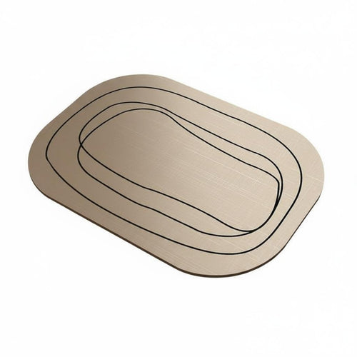Diatom Mud Bath Mat Rectangular Home Accessory Printed Line Pattern for Doorway