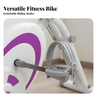 Space Saving Foldable Exercise Bike Quiet Operation Folding Exercise Bike Adjustable Padded Seat Foldable Indoor Cycle LED Display for Seniors