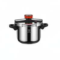 Burst-Resistant-Proof Stainless Steel Pressure Cooker Induction and Gas Compatible High Pressure Cooking Pot Multiple Safety Features Olla De Presion Secure Locking Lid for Families, Home Use