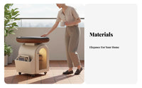 Vintage Aesthetic Mobile Tea Station with Cabinet Multifunctional 2-Tier Service Trolley Sturdy Construction Rolling Trolley Fluted Glass Door for Small Space Dwellers, Office Workers, Balcony, Living Room, Bedroom, Bathroom