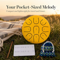 Mini Steel Tongue Drum for Beginners, 4-inch 9-Note Portable Percussion Instrument