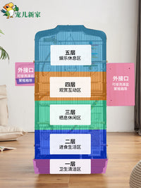 Chong Er Xin Jia Vertical Wire Bird Cage for Parrots, Large Luxury Breeding Cage