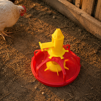 Feed Tray for Chicks, Poultry Feeder, Courtyard, Chicken Coop, Farm, Hobby, Durable, Plastic and Metal