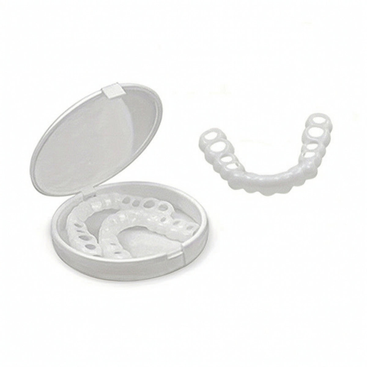 2 Pieces Reusable Oral Trays with Storage Case Easy to Clean Cosmetic Teeth Molds Portable Oral Trays with a Travel Case Cases Lightweight for Cosplay