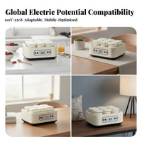 Digital Yogurt Machine Transparent Cover Fermented Dairy Maker Countertop Appliance Compact Design