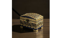 Jewelry Box with Hinged Lid Vintage Wooden Jewelry Box Stylish for Tabletop
