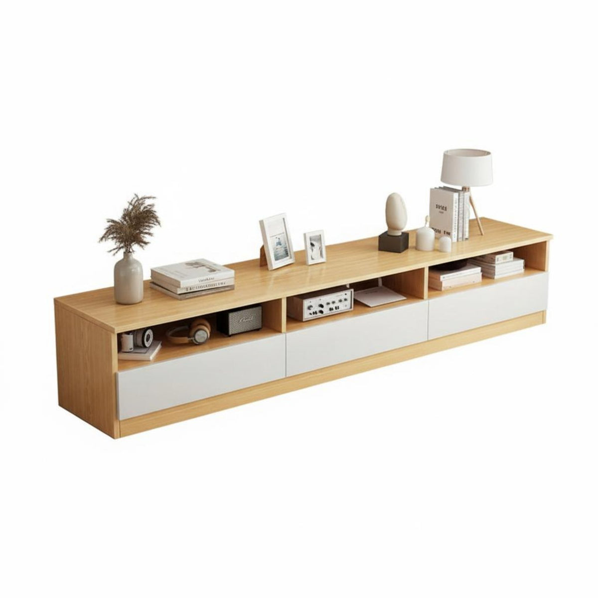 Floor TV Stand with Storage Space Saving Contemporary Television Stand with Storage Multifunctional Modern Entertainment Cabinet