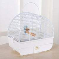 Portable Bird Cage Travel Cage for Small Parrot, Outdoor Cage with Standing Perch, Breathable Travel Carrier, Portable Cage with Tray