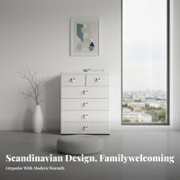 5-Tier Plastic storage cabinet Large Capacity Chest of Drawers Multi-Purpose for Parents
