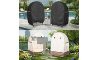 Outdoor Egg Chair Cover with Zipper Full-Coverage Patio Egg Chair Cover Fitted Waterproof for Garden, Balcony