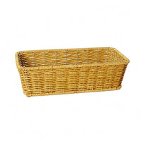Desktop Basket Imitation Rattan Rectangular Woven Basket PP Plastic