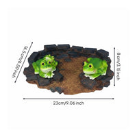 Resin Frog Sewer Decor Cute Creature Design for Outdoor, Garden