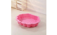 Low-Profile Sand and Water Basin Shallow Shell-Shaped Play Basin Molded Sandpit Heavy-Duty for Preschoolers, Toddlers, Kids, Kindergarten, Playroom, Daycare, Backyard