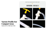 Corrosion-Resistant Manual Hand-Pull Oil Pump Short-Style Barrel Pump with Metal Tube for Mechanics, Farmers, Workshop, Garage, Farm
