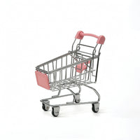 Mini Metal Shopping Cart Compact Mini Shopping Cart Realistic for Desk