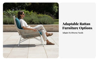 4-Piece Woven Lounge Seating All-Weather Outdoor Furniture sturdy Frame Thick paddings for Families, Balcony, Sunroom, rearyard