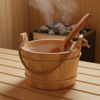 4L Wood Sauna Pail Long-Lasting Spa Equipment Handmade for Steam Room