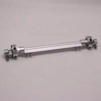 Silver Zinc Alloy Drum Double Pedal Stand Connector Rod Drum Accessory