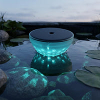 Lotus Pool Light Hollow Cutout Floating Pond Lamp Waterproof for Courtyard